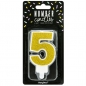 Preview: Number Candle - 5 - Gold